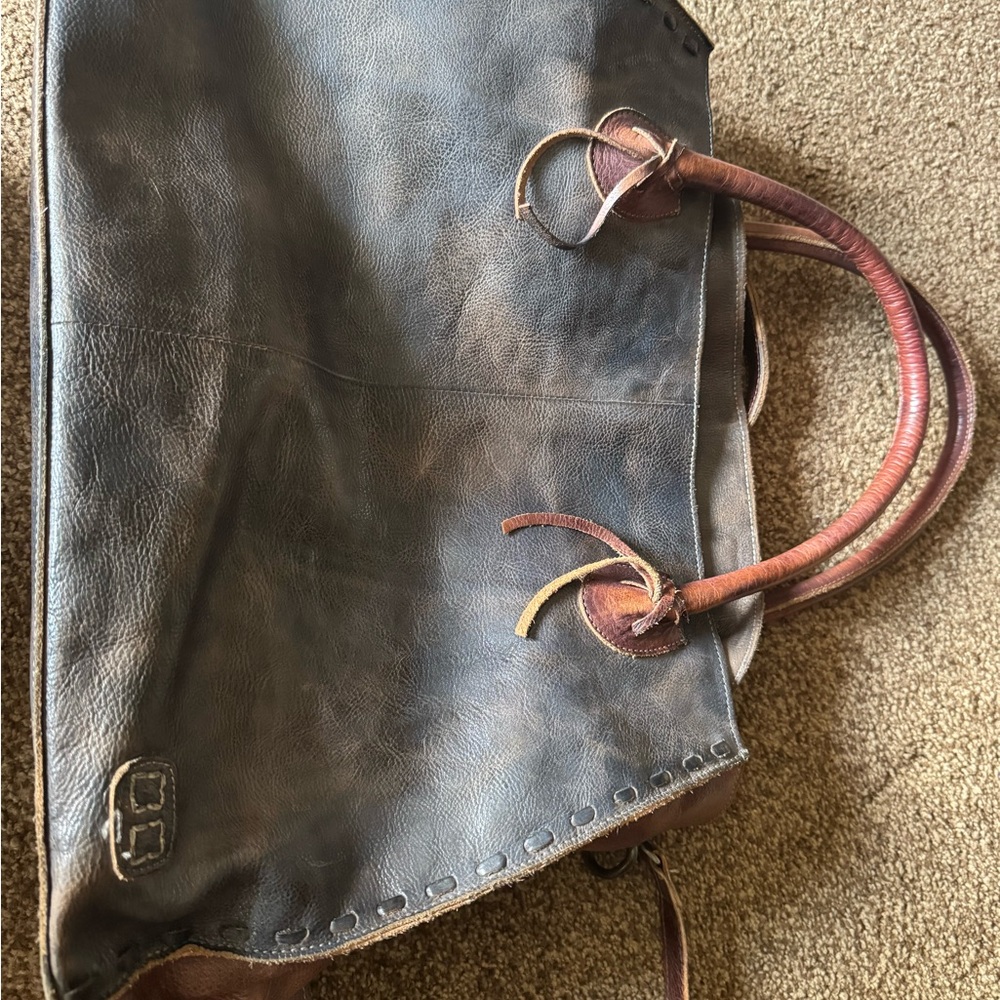 Bed Stu Dark Brown Leather Tote Bag - Picture 14 of 16